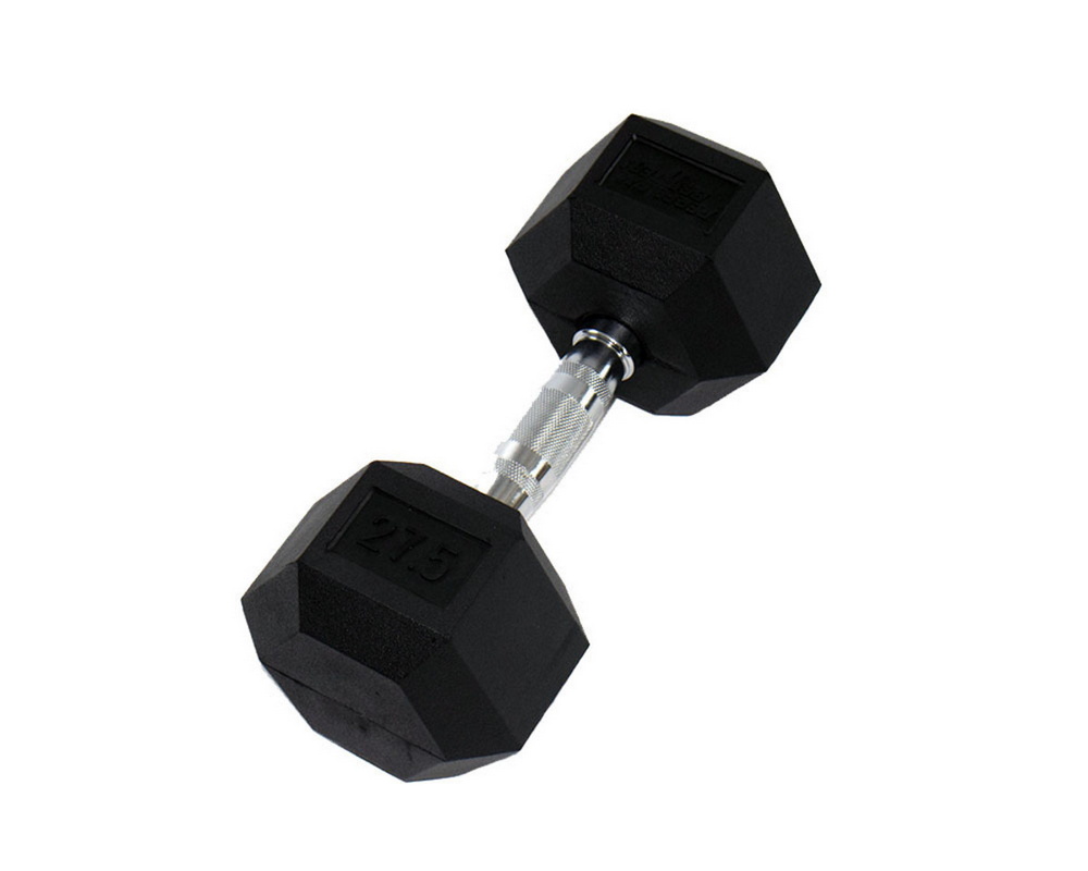 Гантель Perform Better Rubber Encased Hex Dumbbells 27,5 кг PB\0543-27.5\BK-00-00