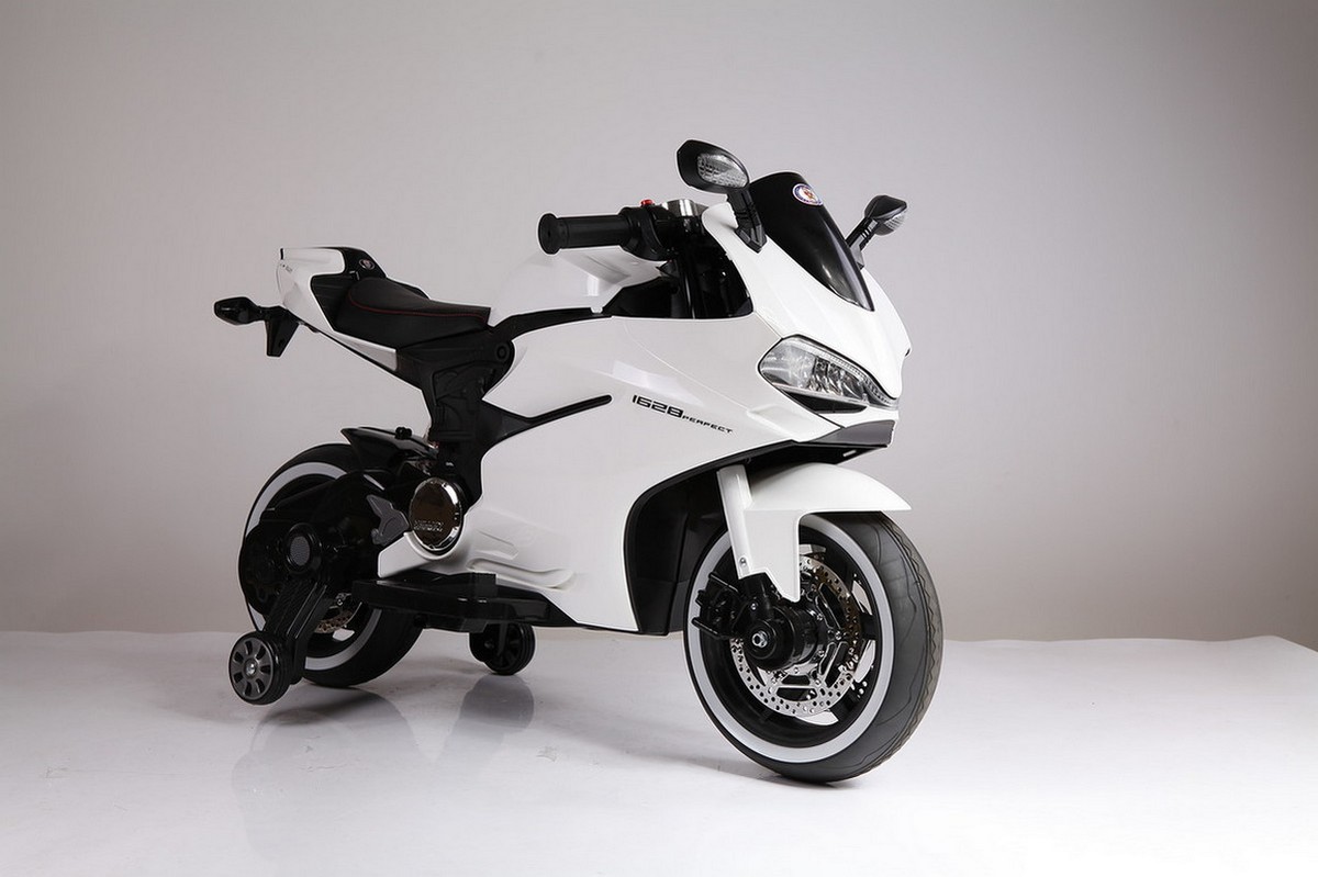 Электромотоцикл River-Toys A001AA белый