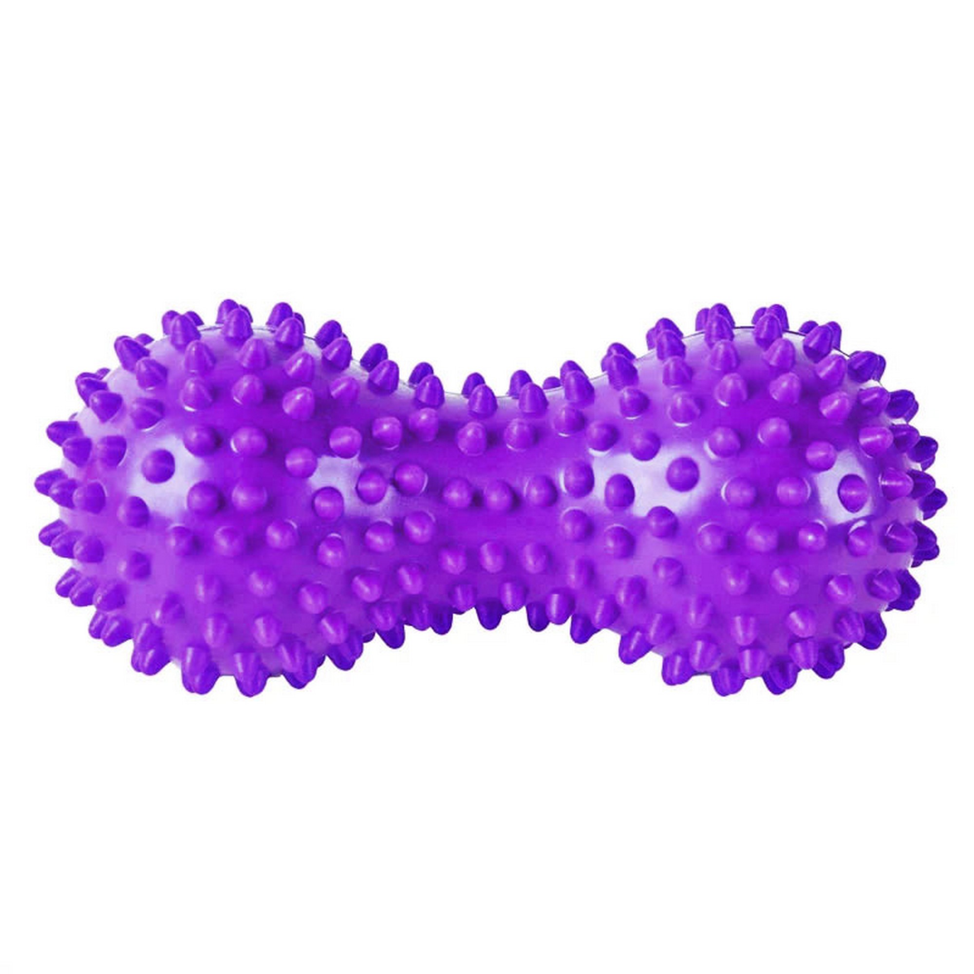 Массажер двойной мячик с шипами, твердый Sportex E36802 фиолетовый