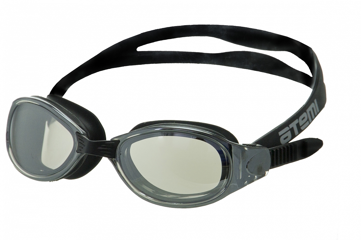 Купить Очки для плавания Atemi B101M чёрный, зеркальные,