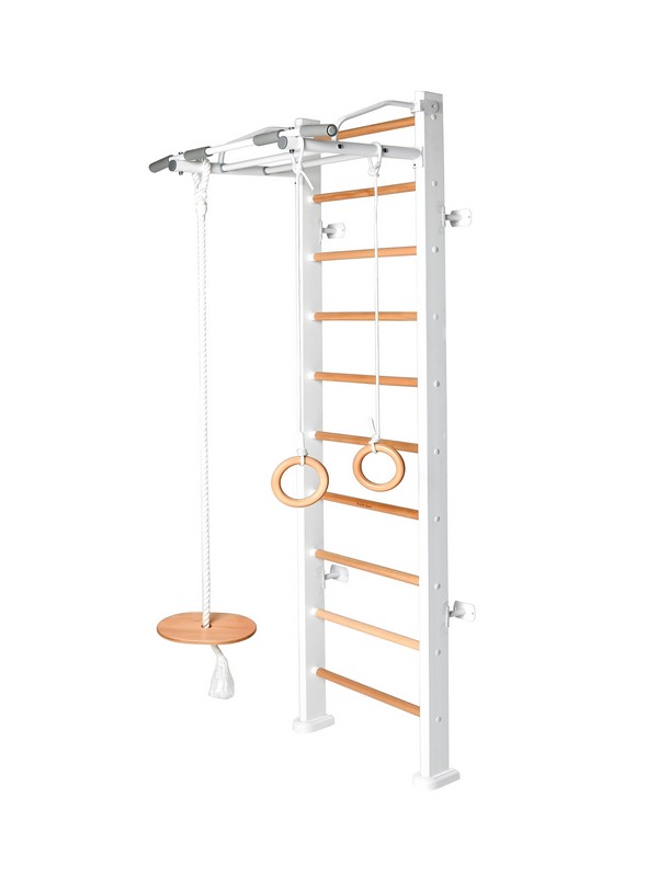 фото Детский спортивный комплекс perfetto sport quot;scala in legno quot; bianco-naturale ps-112