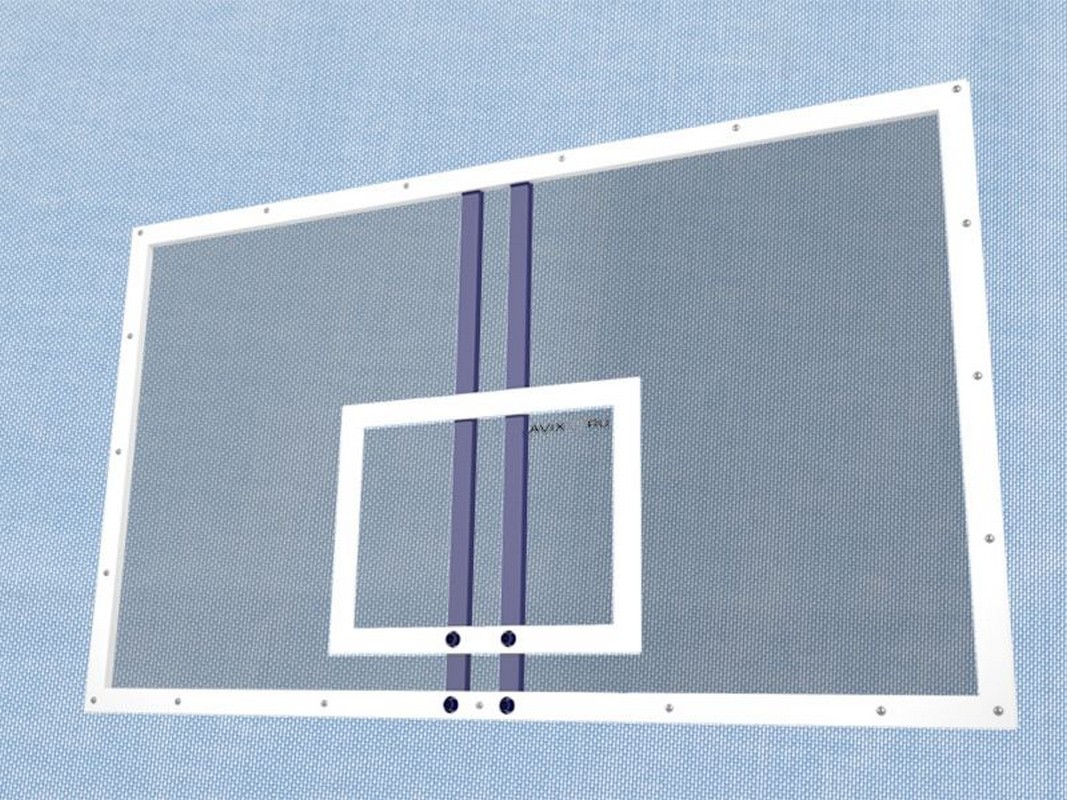 фото Щит баскетбольный игровой цельный из оргстекла 8 мм 180x105см эконом гимнаст 2.52
