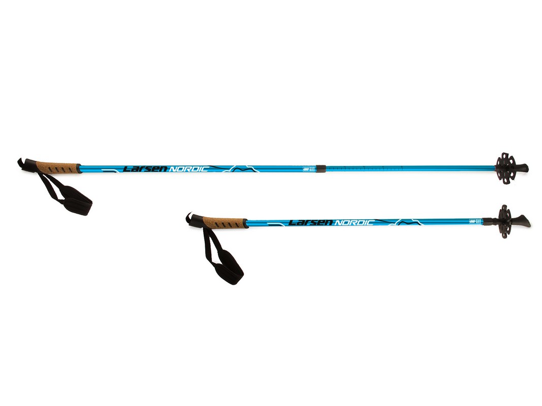 Палки для скандинавской ходьбы Larsen Nordic П раздвижные l90-140 см голубой