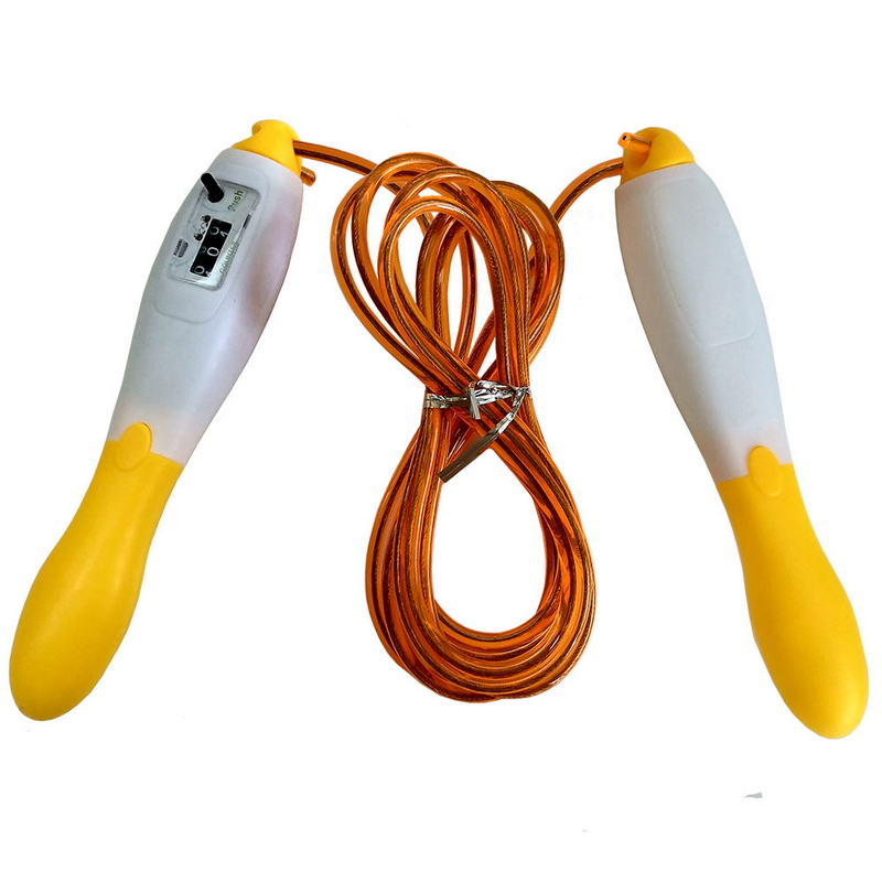 Скакалка Sportex со счетчиком 2,8 м (желтая) R18152-3,  - купить со скидкой