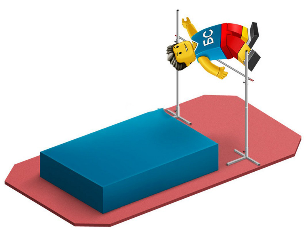 Стойки для прыжков в высоту Гимнаст с фиберглассовой планкой, 3м 7.05.13 1067_800