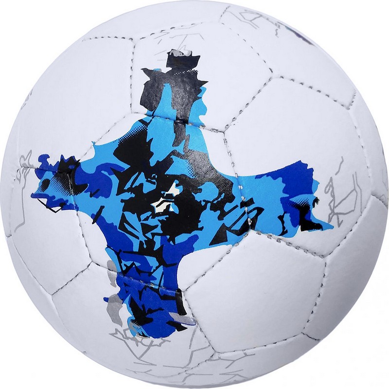 фото Мяч футбольный fb-4003-1 р.5 белый\синий nobrand