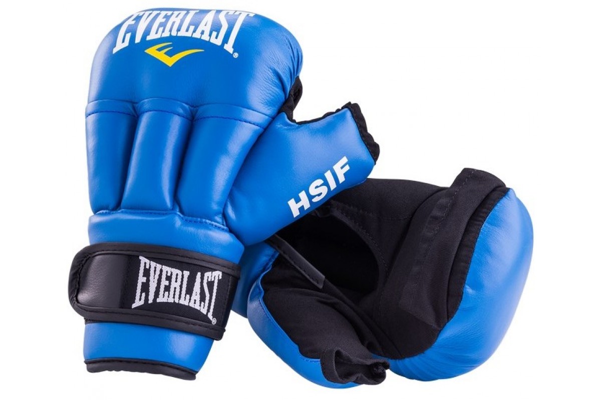 Купить Перчатки для рукопашного боя Everlast HSIF PU, синие 10 oz RF3210,