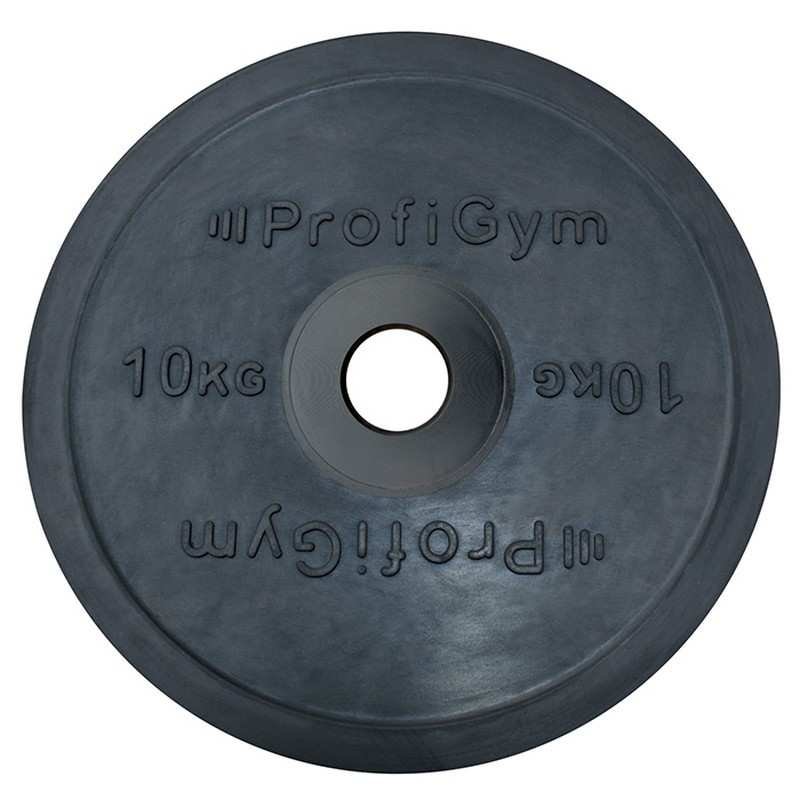 Купить Диск ProfiGym олимпийский (51мм) обрезиненный 10 кг, черный ДО-10/51,