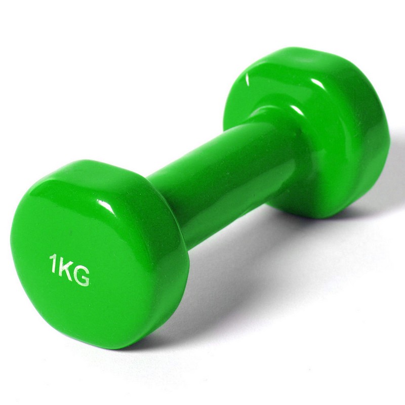 фото Гантель sportex виниловая york 1,0 кг b35014 зеленая