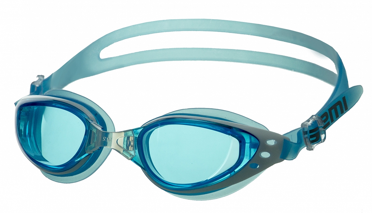 Очки для плавания Atemi B201 голубой, белый