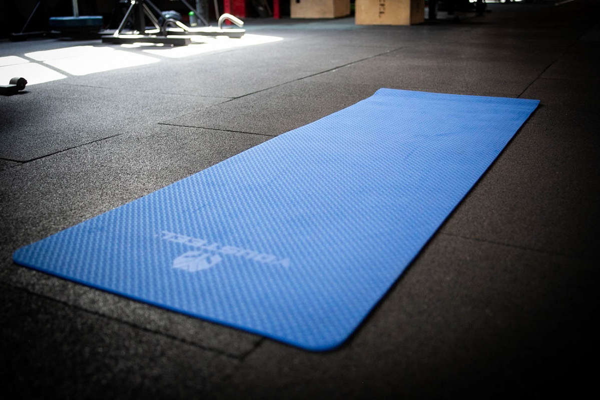 фото Коврик для йоги 181х61х0,6 см yousteel yoga mat, tpe, синий