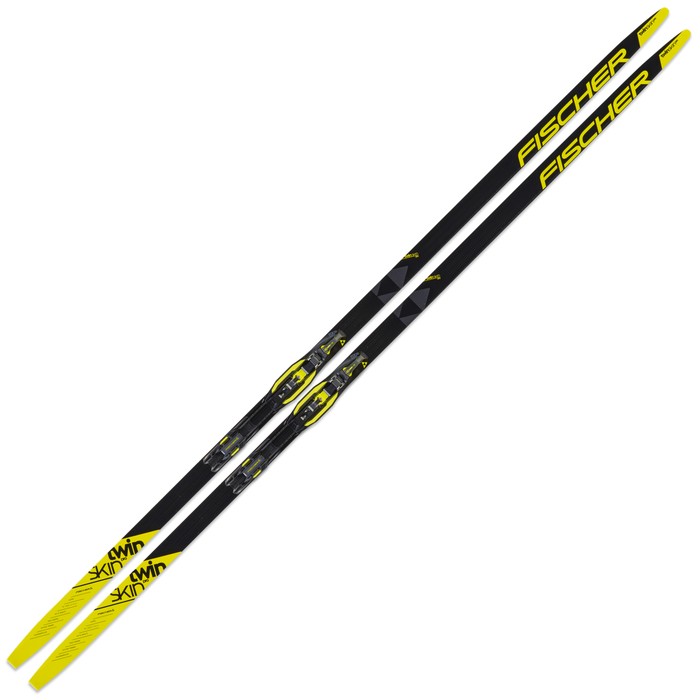 фото Лыжи беговые fischer twin skin pro stiff ifp step (черно/желтый) n23619