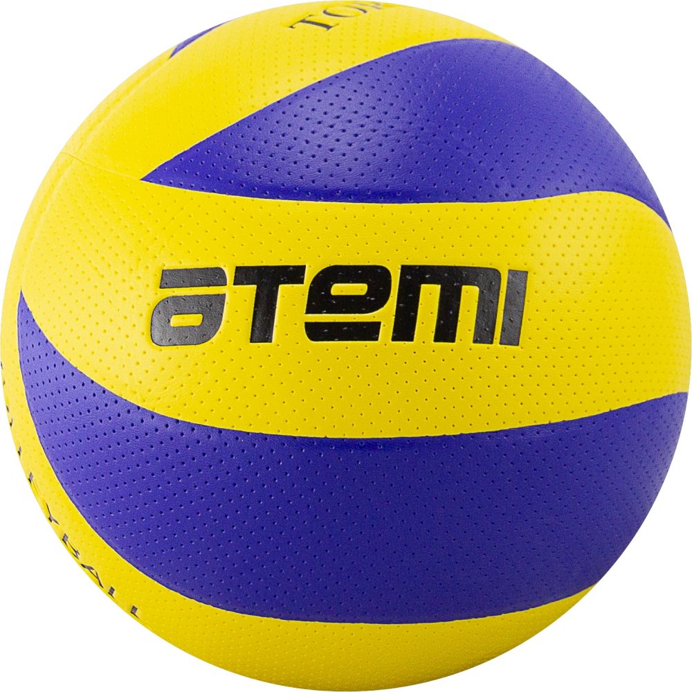 Купить Мяч волейбольный р.5 Atemi Tornado, синтетическая кожа PVC желтый-синий,