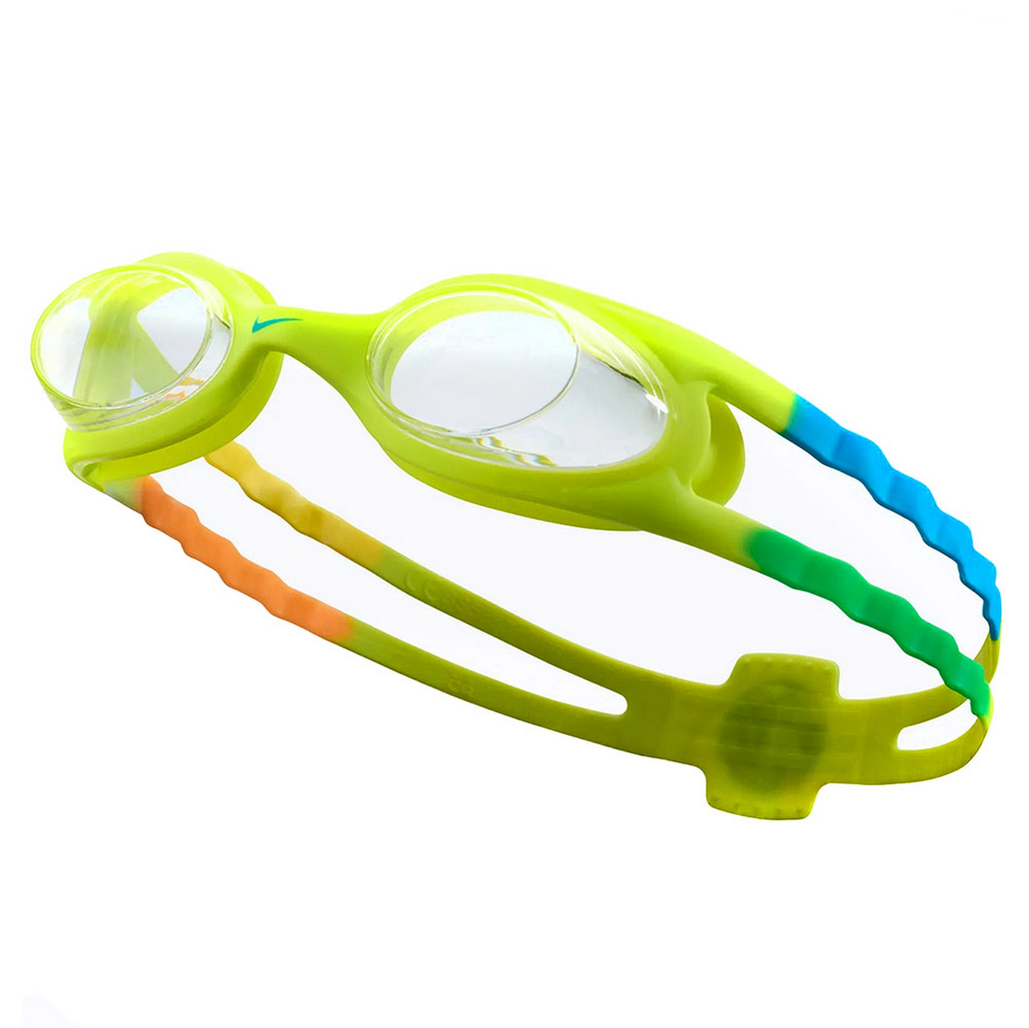Очки для плавания детские ПРОЗРАЧНЫЕ линзы, нерегул .пер., желтая оправа Nike Easy Fit NESSB166312 - фото 1
