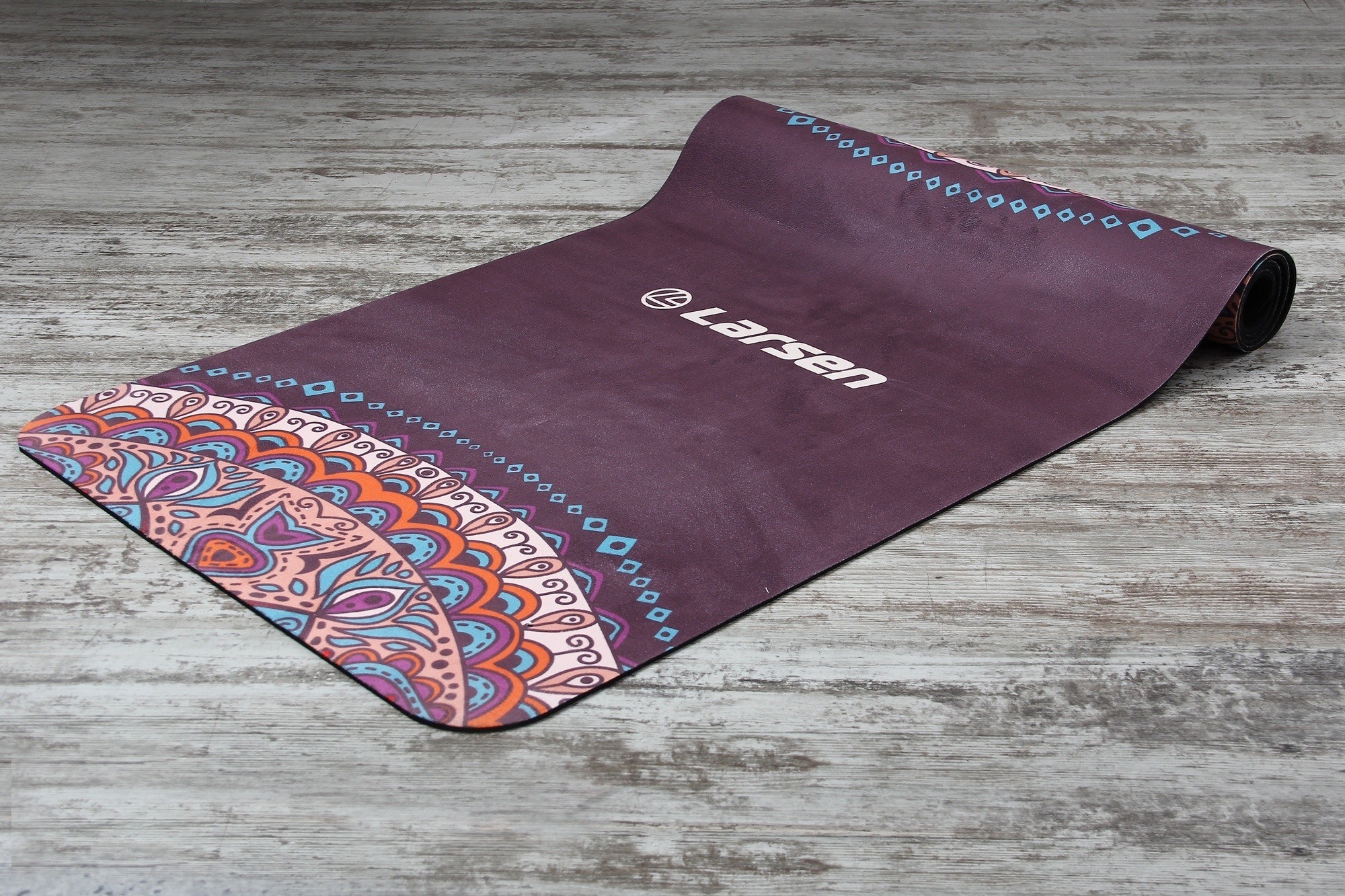 Коврик для фитнеса и йоги, microfiber, 183х61х0,3см Larsen Style 3 2000_1333