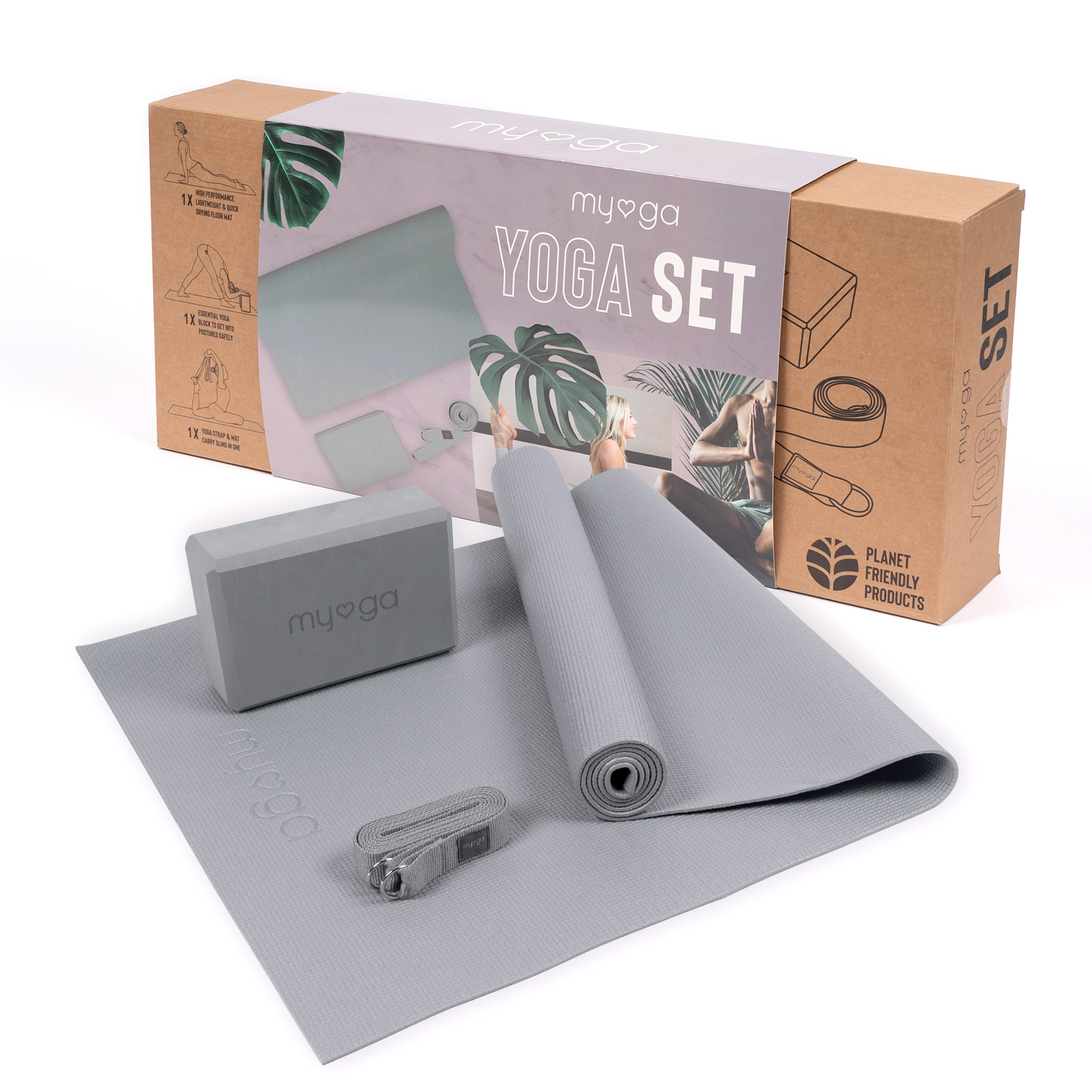 

Набор для йоги Myga Yoga Starter Set RY1502 серый