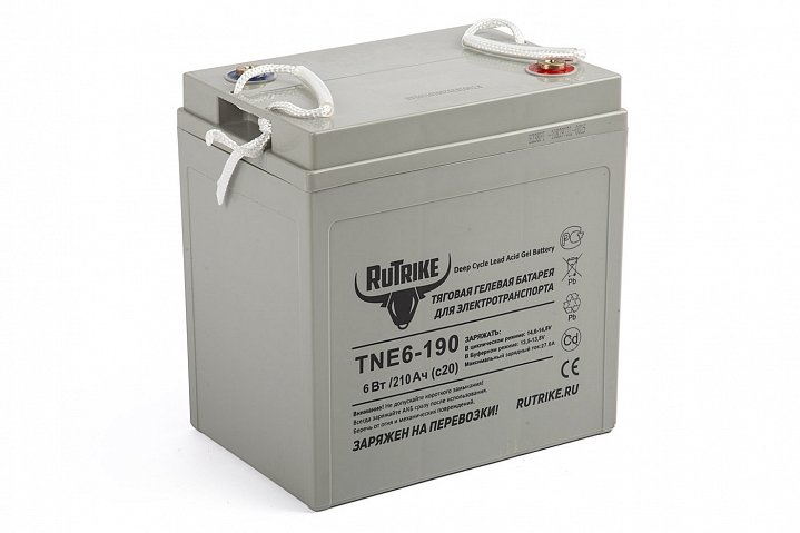 фото Тяговый гелевый аккумулятор rutrike tne6-190 (6v210a/h c3) 22596