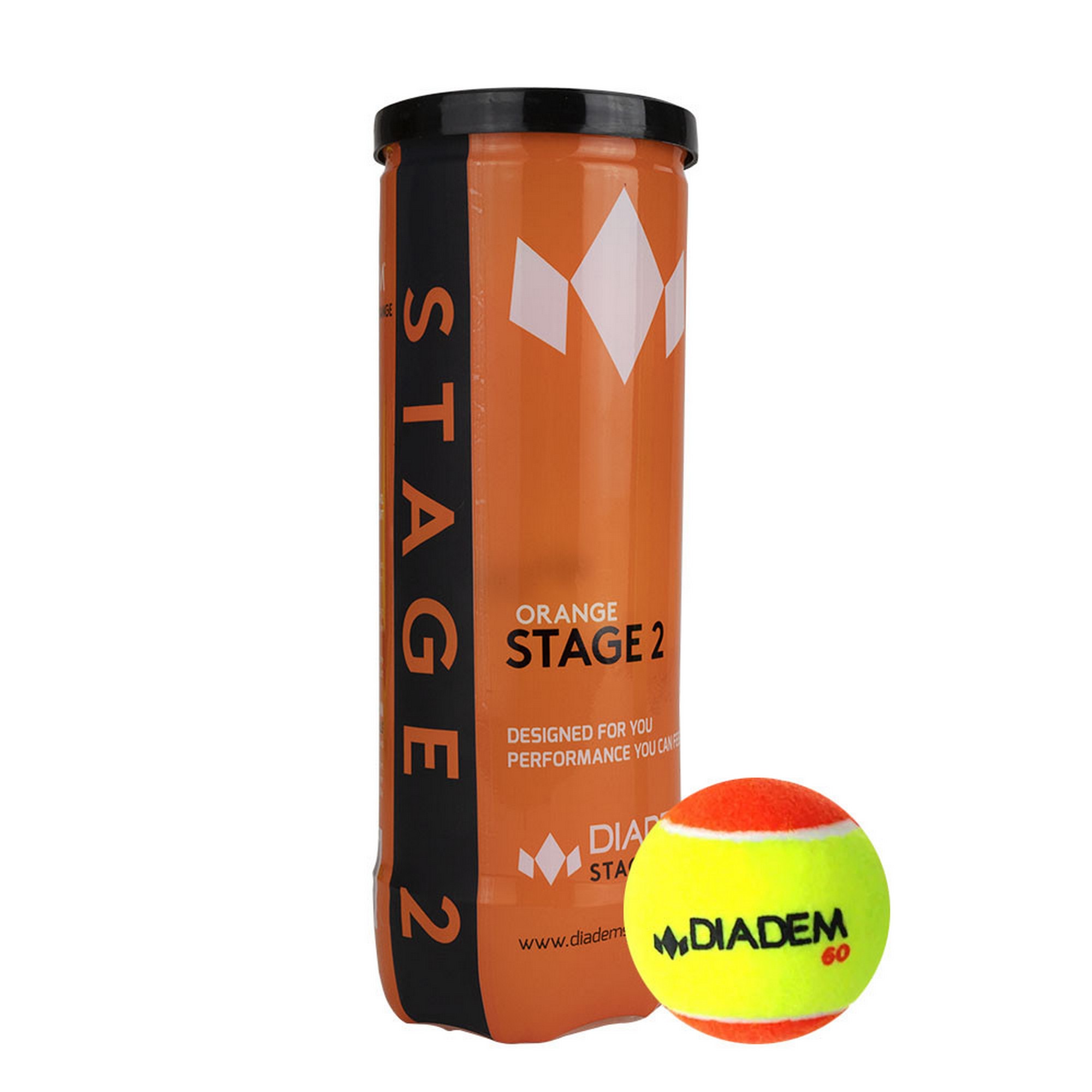 фото Мяч теннисный детский diadem stage 2 orange ball ball-case-or оранжевый