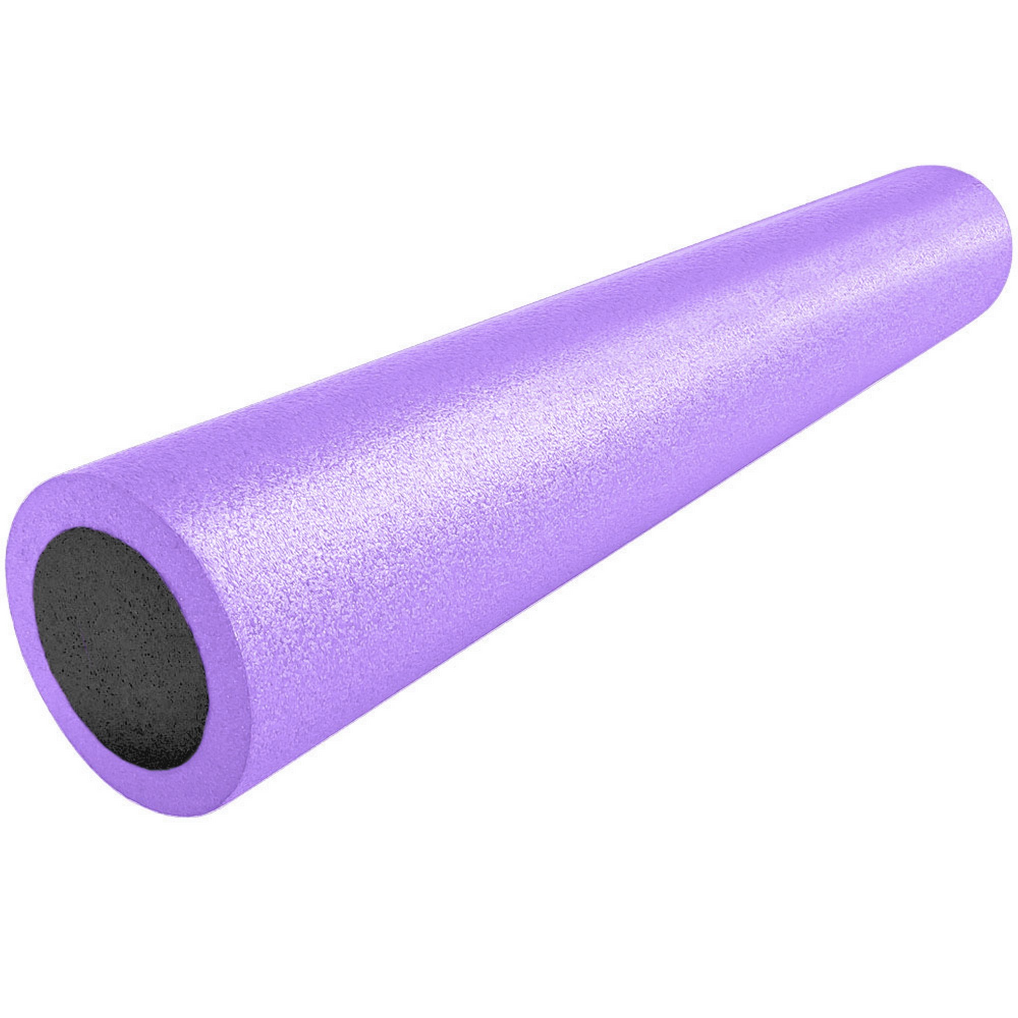 Ролик для йоги полнотелый 2-х цветный, 90х15см Sportex PEF90-46 фиолетовый\черный 2000_2000