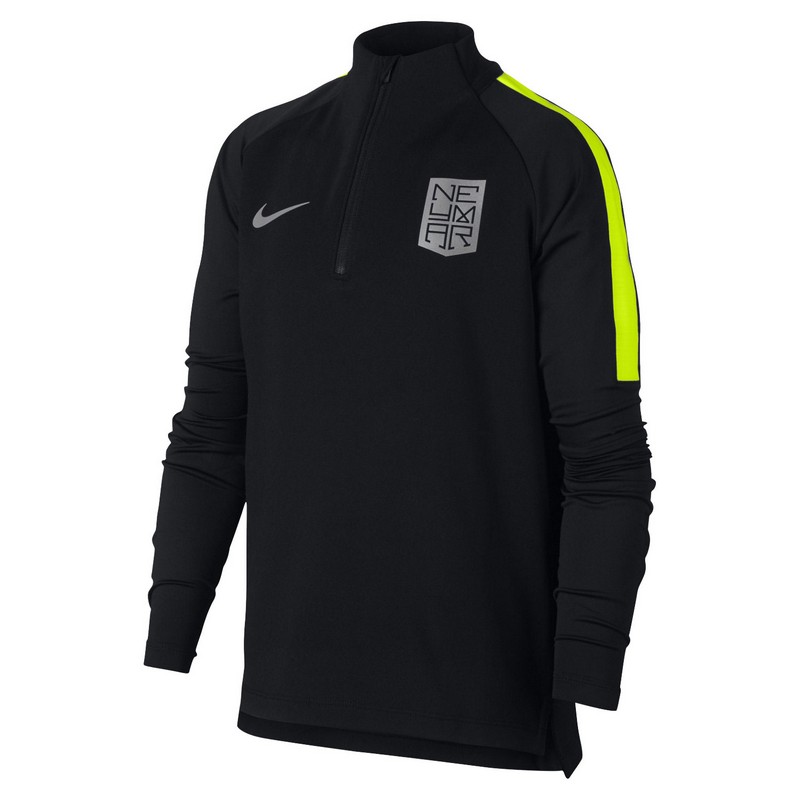 

Свитер тренировочный Nike Nyr Dry Sqd Dril Top 891238-010 детский, черн/св.зел.