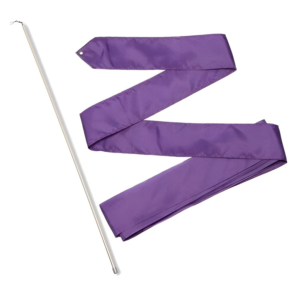 

Лента гимнастическая с палочкой 50см, дл.4м, пластик, металл, полиэстер СЕ4-VI фиолетовый