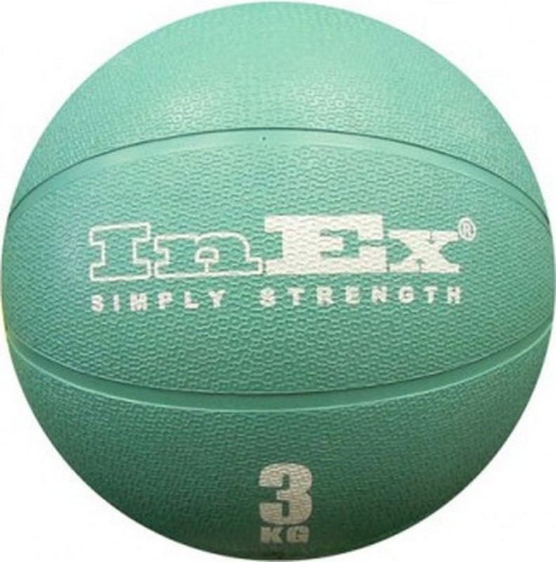 фото Мяч набивной inex medicine ball, 3 кг in-rmb3 зеленый