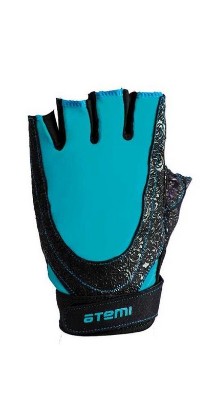 Перчатки для фитнеса Atemi AFG06BE, черно-голубые