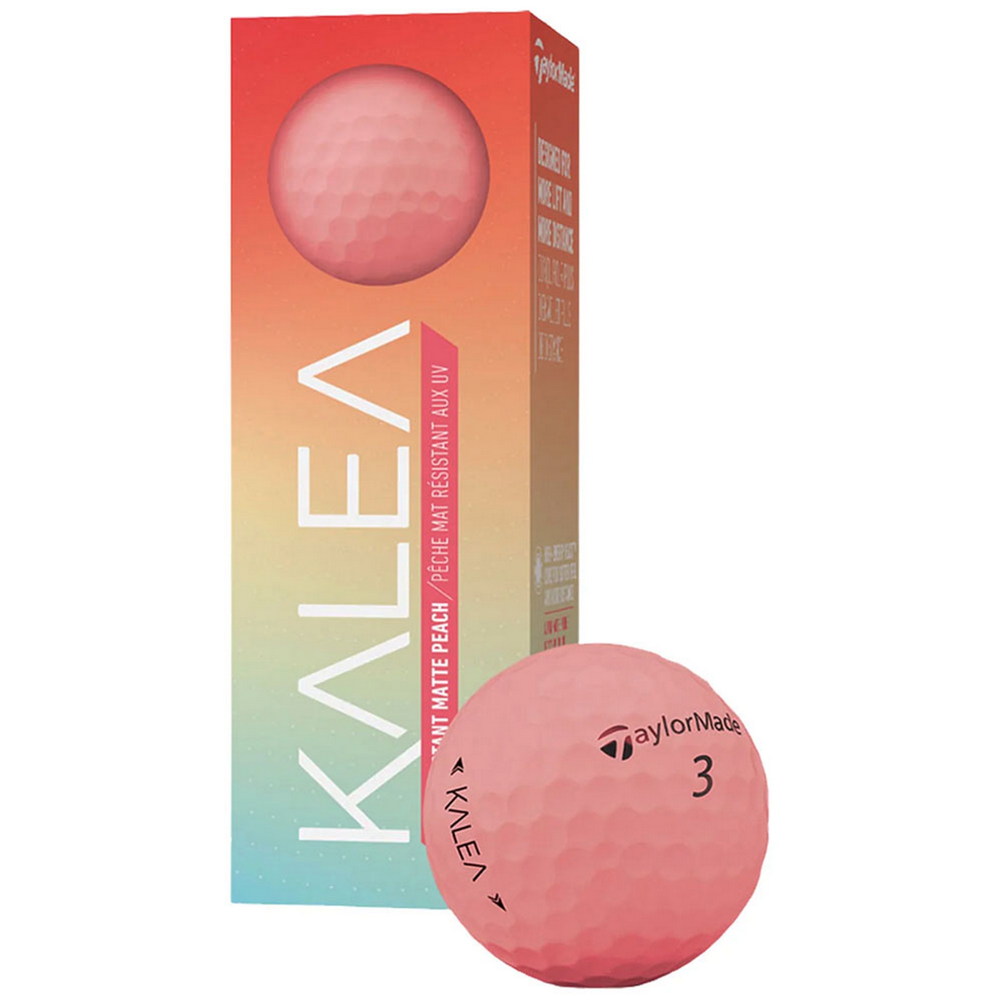 Мяч для гольфа TaylorMade Kalea N7641901 персиковый неон (3шт) 2000_2000