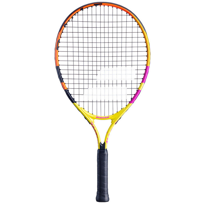 Купить Ракетка большой теннис детская Babolat Nadal 25 Gr0 140457, для 9-10 лет, алюминий, со струнами,желто-оранж,