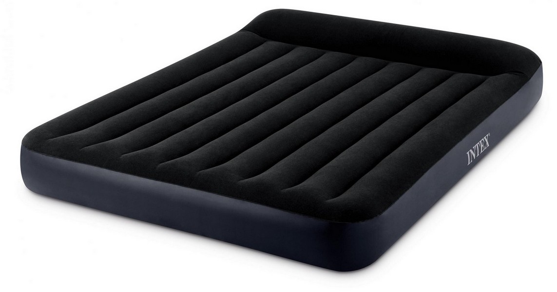 Надувная кровать Intex Queen Dura-Beam Pillow Rest Classic Airbed 203х152х25см 64143,  - купить со скидкой