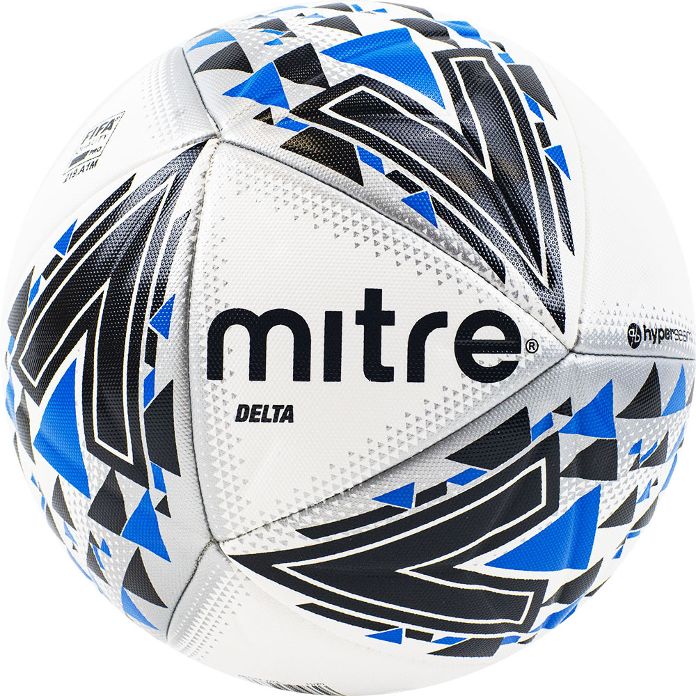 фото Мяч футбольный mitre delta fifa pro bb1114wkl, р.5 бело-черн-син