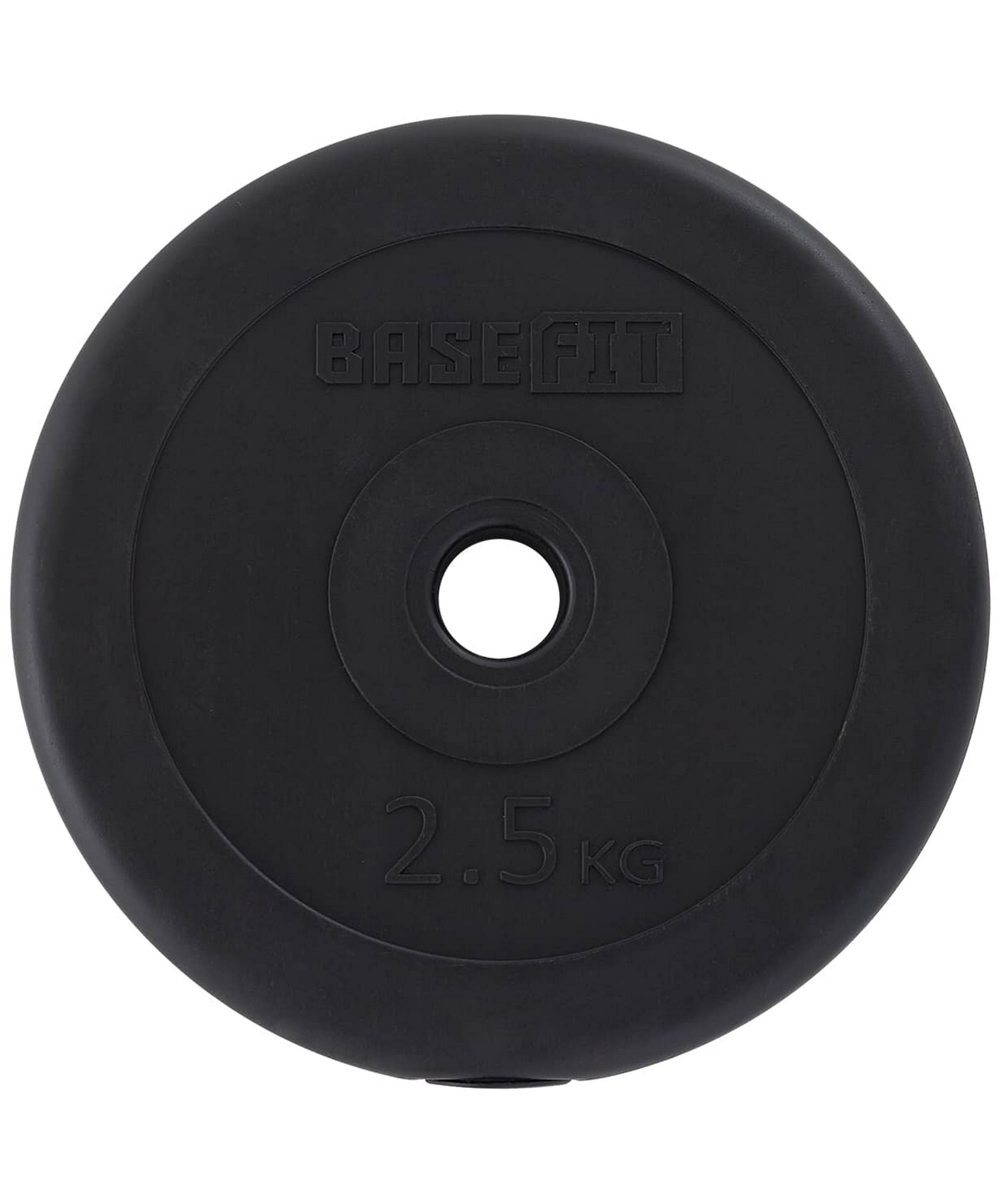 Диск пластиковый 2,5 кг BaseFit d26 мм BB-203 черный