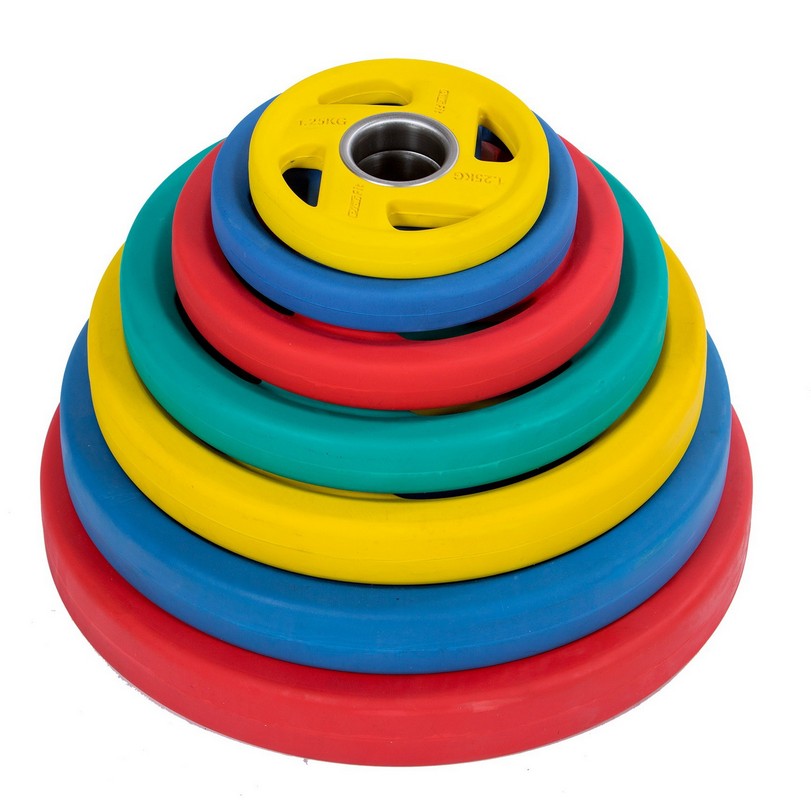Диск обрезиненный цветной Fassion D51мм 1,25 кг Profi-Fit 811_800