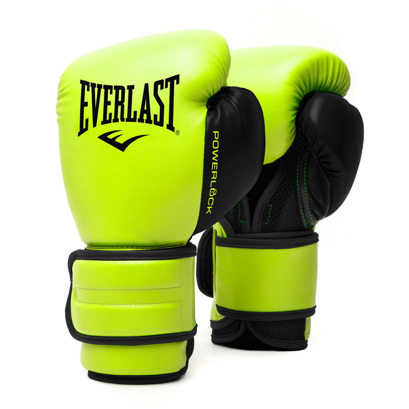 Боксерские перчатки тренировочные Everlast Powerlock PU 2 10oz сал. P00002314