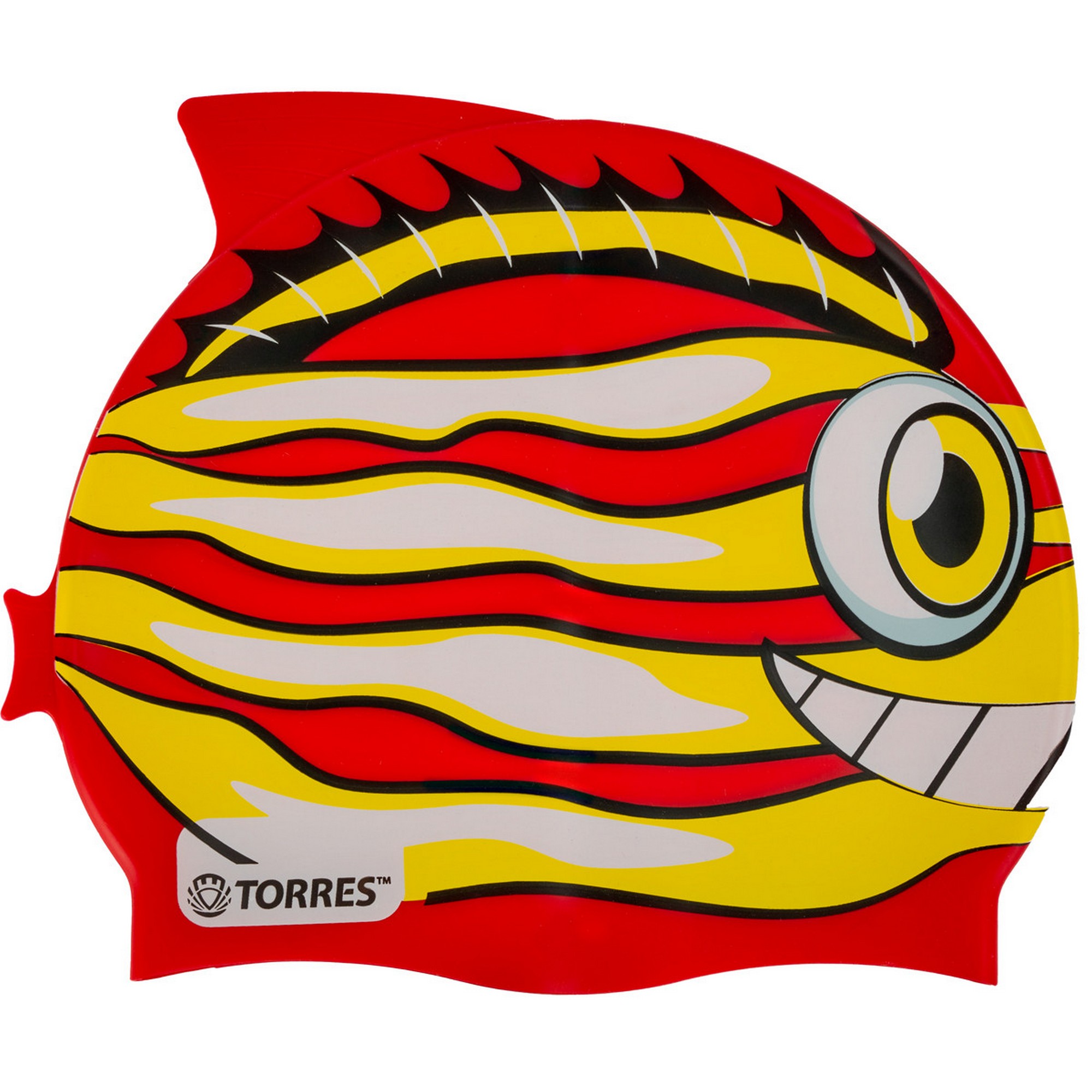 Шапочка для плавания детская Torres Junior, силикон SW-12206RD красный 2000_2000