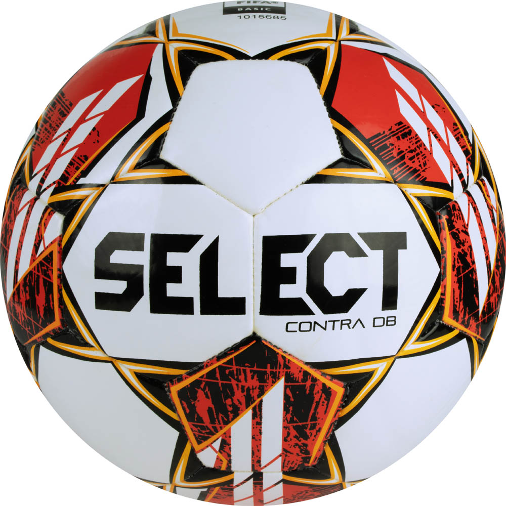 Купить Мяч футбольный Select Contra DB V23, 0854160300, р.4, FIFA Basic, 32 пан, ПУ, гибрид.сш, бел-чер-красн,