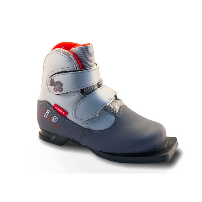 фото Лыжные ботинки nn75 marax kids сине-серебряные