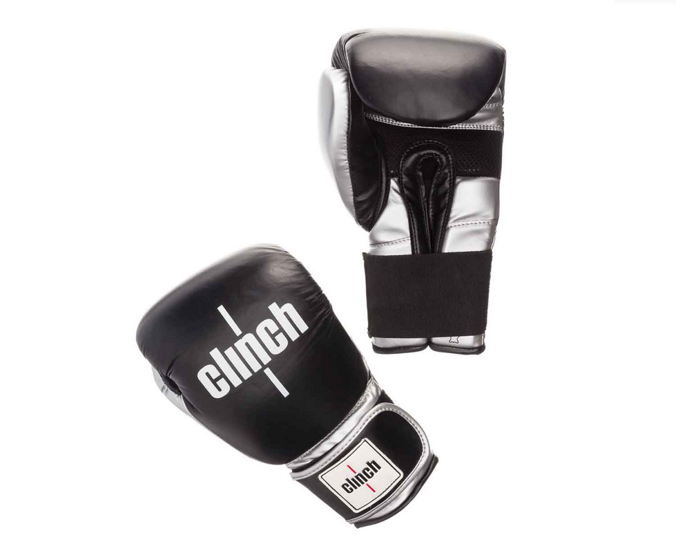 

Боксерские перчатки Clinch Prime черно-серебристые C151 14 oz