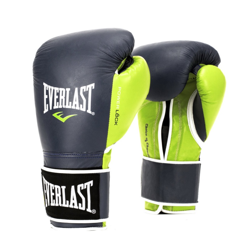 фото Боксерские перчатки everlast powerlock 12 oz син/зел. p00000616