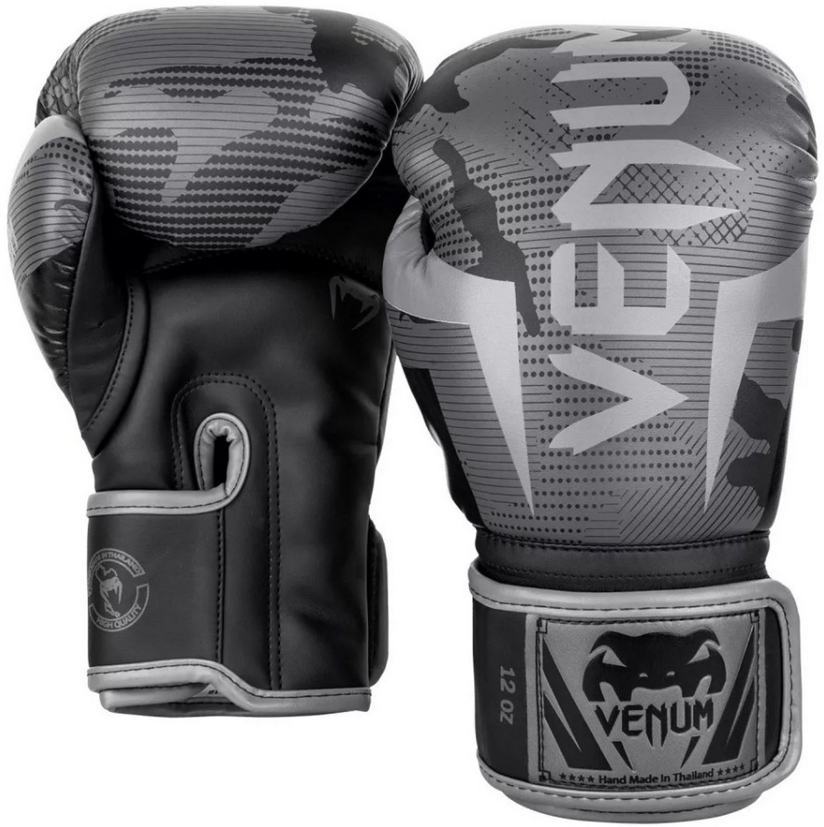 фото Перчатки venum elite 1392-536-14oz серый\камуфляж