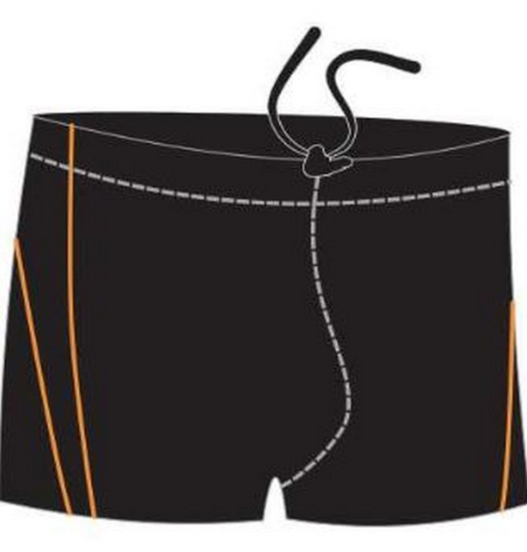 фото Плавки-шорты atemi м 6 1 мужские для бассейна, с пайпингом, черные
