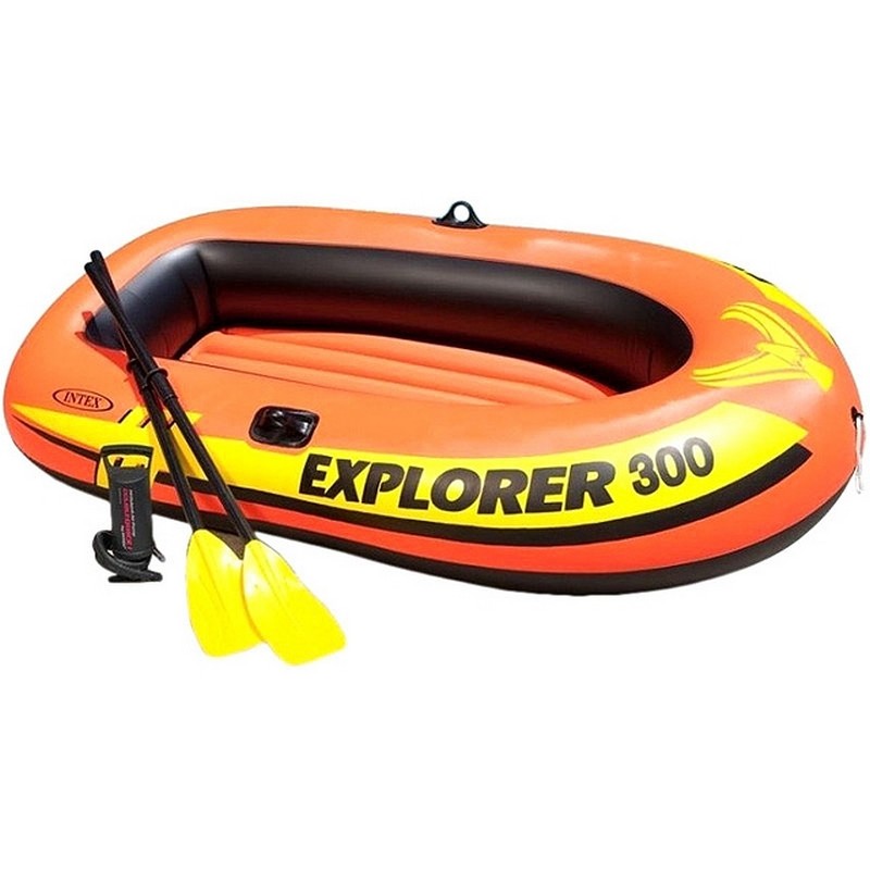Купить Надувная лодка Intex Explorer-300 Set трехместная 58332,