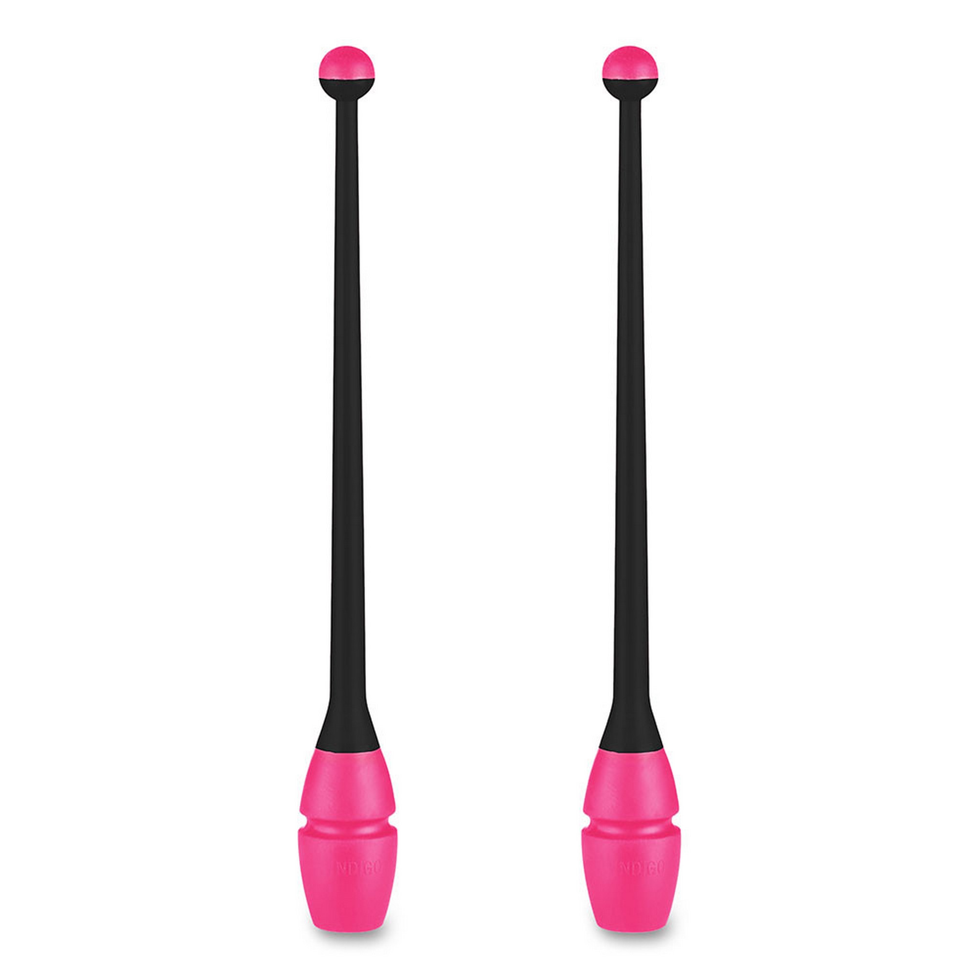 Булавы для художественной гимнастики Indigo 36 см, пластик, каучук, 2шт IN017-BKP черный-розовый