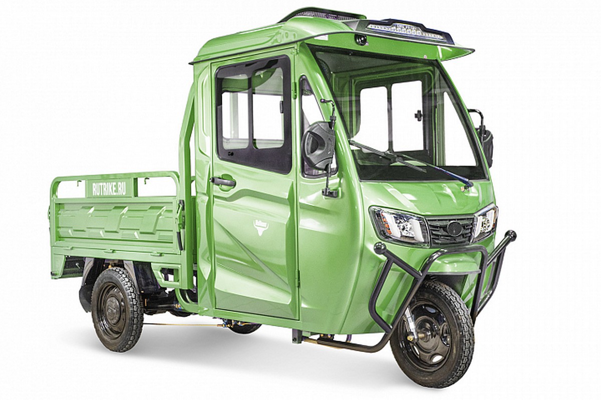 Грузовой электротрицикл RuTrike КАРГО Кабина 1500 60V1000W 022468-2236 зеленый