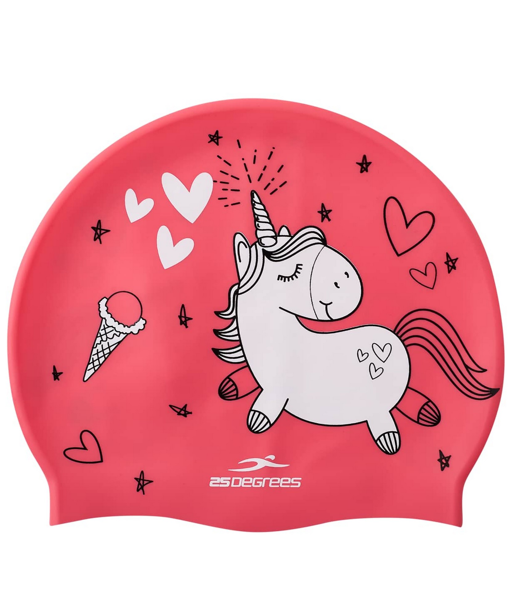фото Шапочка для плавания 25degrees pony pink, силикон, детский цб-00001721