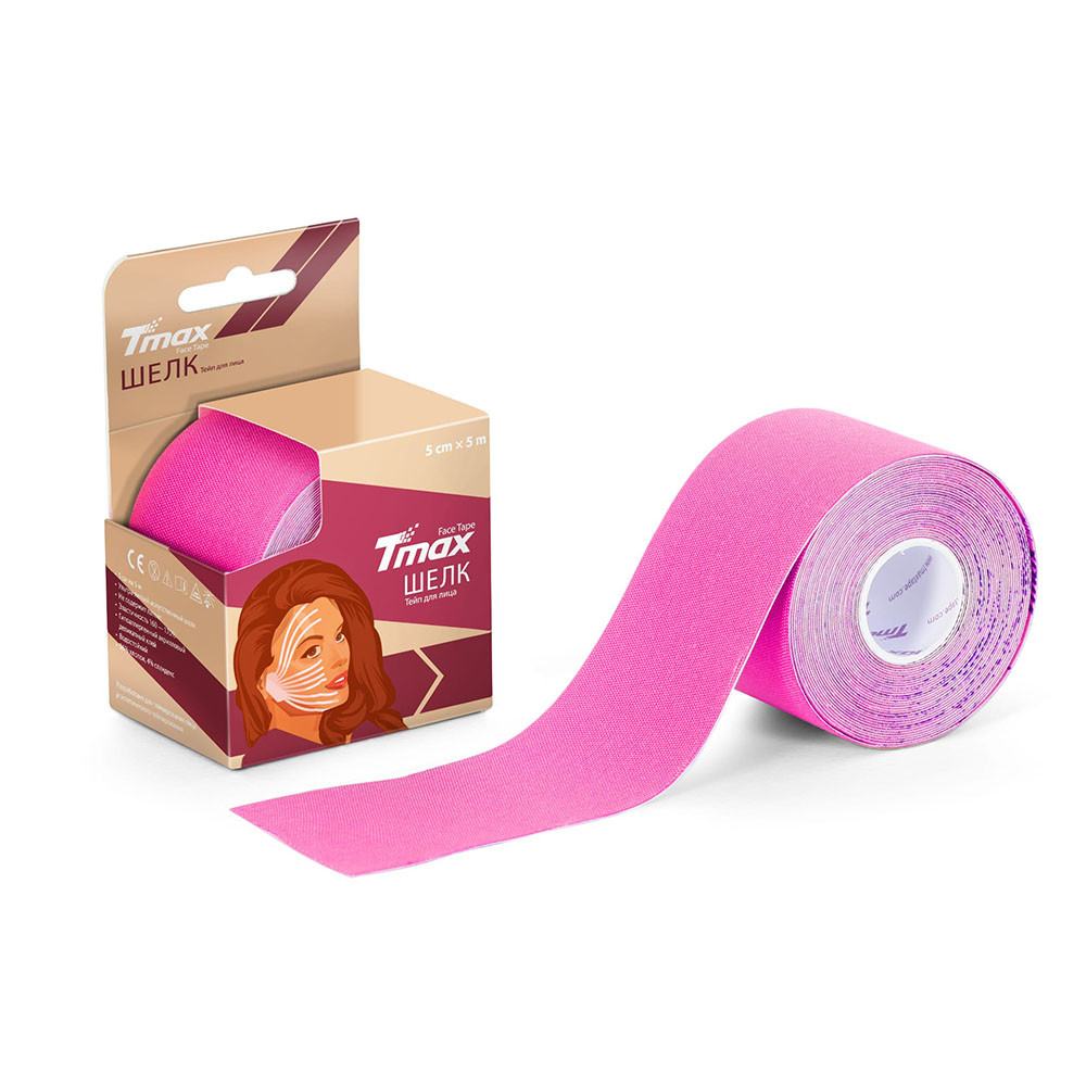 фото Тейп кинезиологический tmax beauty tape (5cmw x 5ml), вискоза, розовый