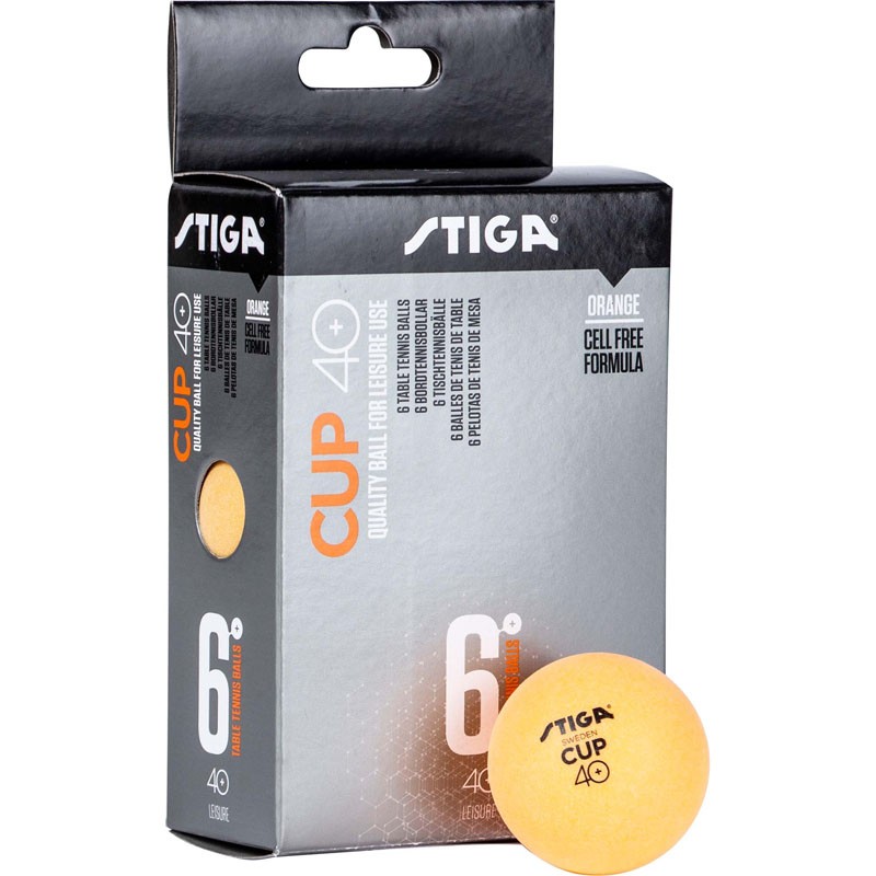 Мячи для настольного тенниса Stiga Cup ABS 1110-2503-06 6 шт оранжевый,  - купить со скидкой