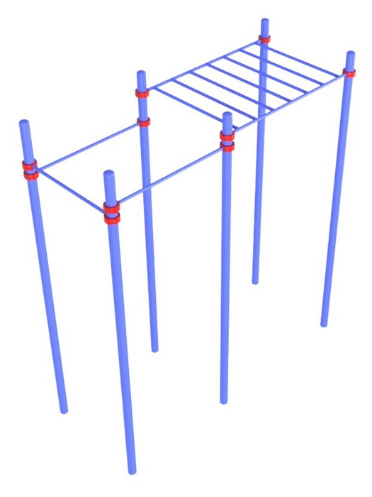 Рукоход с турниками Glav 14.200.18
