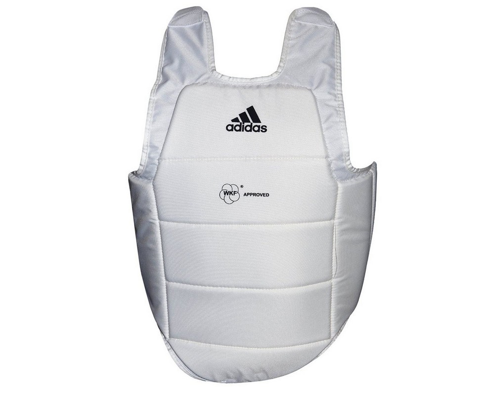 фото Защита корпуса adidas chest guard wkf белая adip03