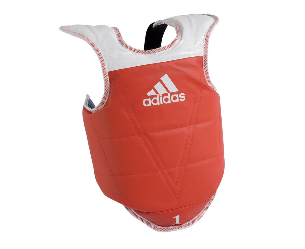 фото Защита корпуса двухсторонняя adidas kids body protector reversible wtf сине-красная aditkp01